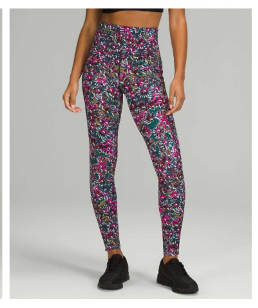 Lululemon Sz 2 Pace High-Rise Tight 25" Brushed Floral Electric Multi